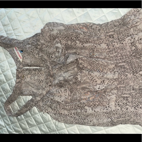 Rebecca Taylor Midi Braided Snakeskin Dress - Picture 3 of 5